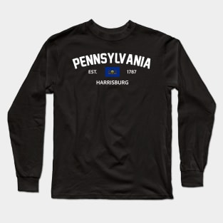 Pennsylvania Collegiate Preppy Long Sleeve T-Shirt